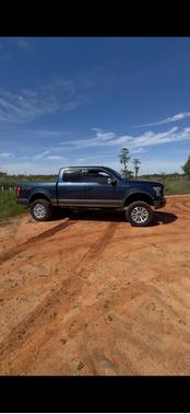 Blue 2015 Ford F-150 Lariat