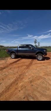 Blue 2015 Ford F-150 Lariat