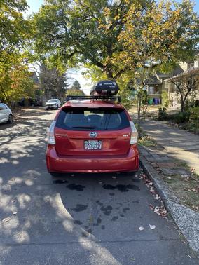 Red 2012 Toyota Prius v Three