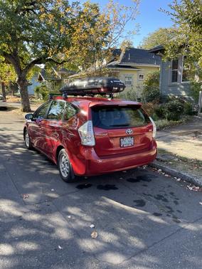 Red 2012 Toyota Prius v Three
