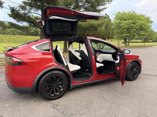 Red 2021 Tesla Model X Long Range Plus