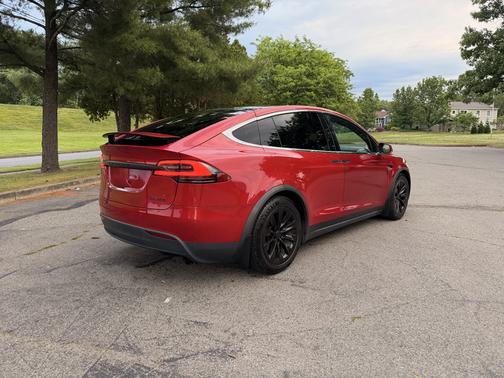 Red 2021 Tesla Model X Long Range Plus