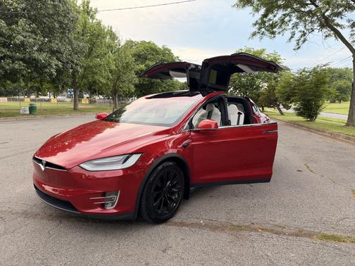 Red 2021 Tesla Model X Long Range Plus