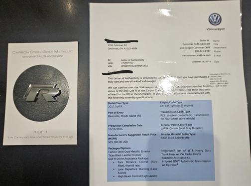 Gray 2017 Volkswagen Golf R 4-Door w/DCC & Navigation