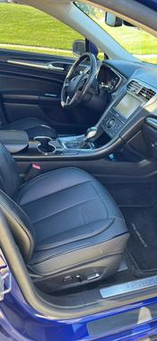 Blue 2014 Ford Fusion Hybrid Titanium
