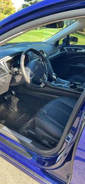 Blue 2014 Ford Fusion Hybrid Titanium