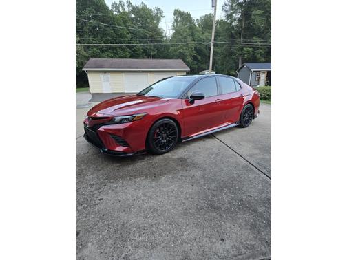 Red 2020 Toyota Camry TRD