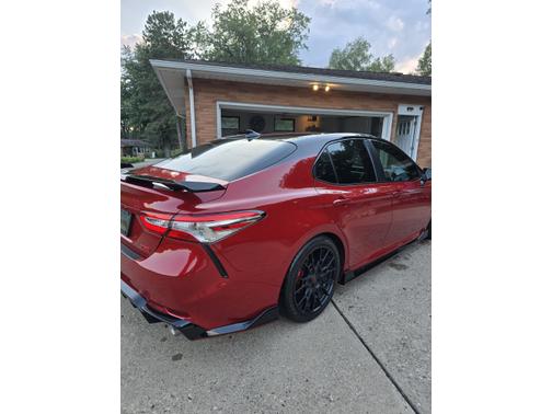 Red 2020 Toyota Camry TRD