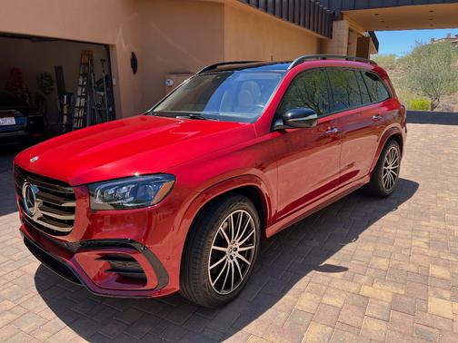 Red 2025 Mercedes-Benz GLS 450 4MATIC