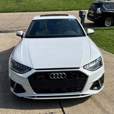 White 2022 Audi A4 45 S line Premium Plus