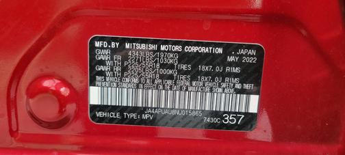 Red 2022 Mitsubishi Outlander Sport 2.0 ES