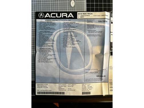 Photo 2 of 8 of 2018 Acura RDX Technology Package