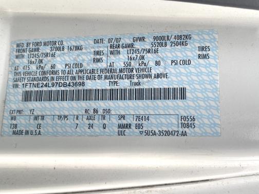 2007 Ford E250 Base
