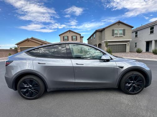 Silver 2025 Tesla Model Y Long Range RWD