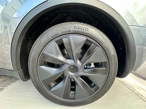 Silver 2025 Tesla Model Y Long Range RWD