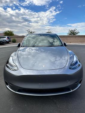 Silver 2025 Tesla Model Y Long Range RWD