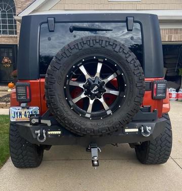 Orange 2009 Jeep Wrangler Unlimited X