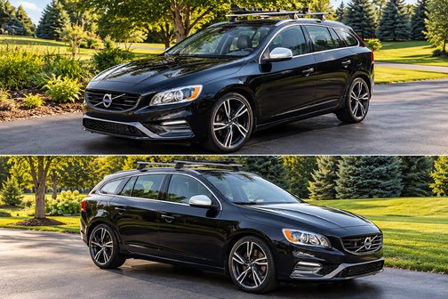 Black 2017 Volvo V60 T6 R-Design Platinum