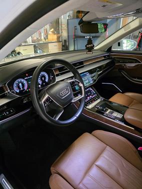 White 2019 Audi A8 L 55