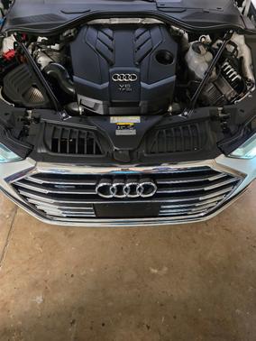White 2019 Audi A8 L 55
