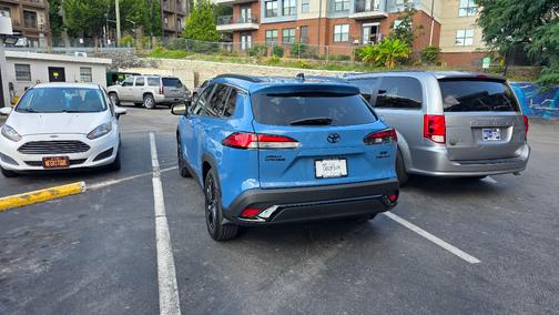 Blue 2026 Toyota Corolla Cross Hybrid XSE