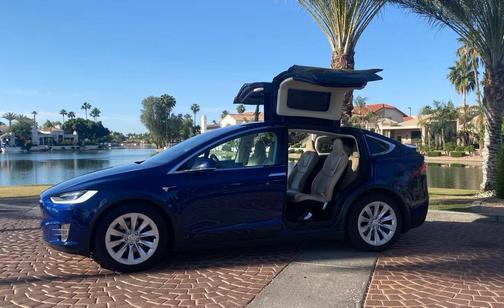 Blue 2017 Tesla Model X 100D