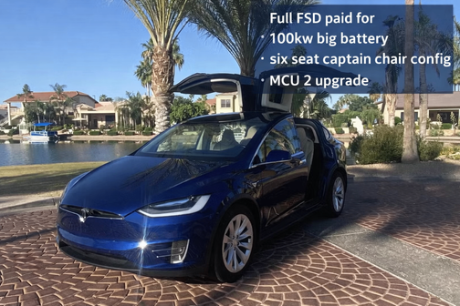 Blue 2017 Tesla Model X 100D