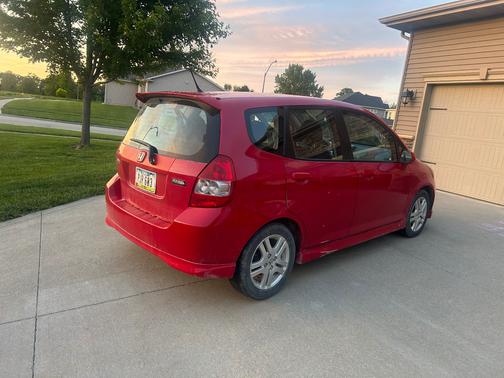 Red 2007 Honda Fit Sport