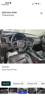 Black 2016 Volvo XC90 T6 Momentum