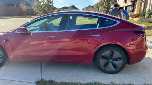 Red 2018 Tesla Model 3 Long Range