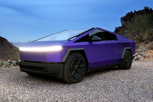 Purple 2024 Tesla Cybertruck Cyberbeast