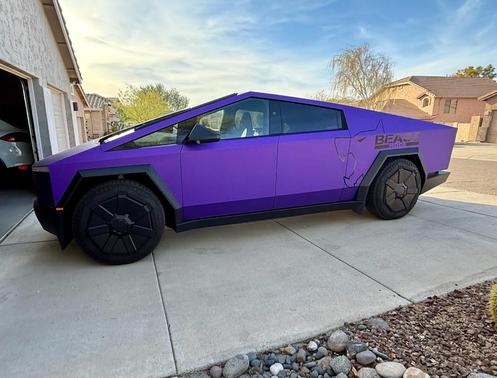 Purple 2024 Tesla Cybertruck Cyberbeast