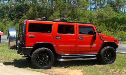 Red 2008 Hummer H2 Base