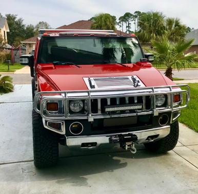 Red 2008 Hummer H2 Base