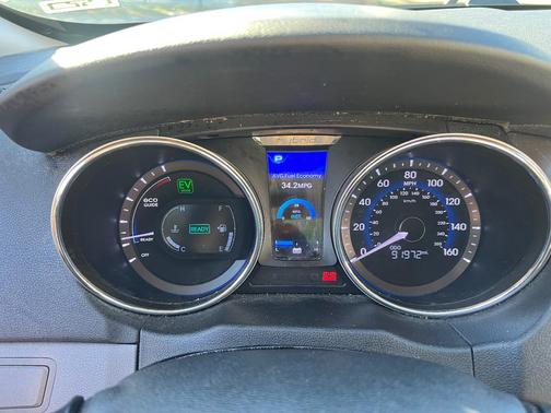 Blue 2012 Hyundai SONATA Hybrid Base
