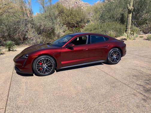 Red 2021 Porsche Taycan Taycan 4S