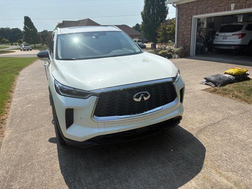 White 2025 INFINITI QX60 LUXE
