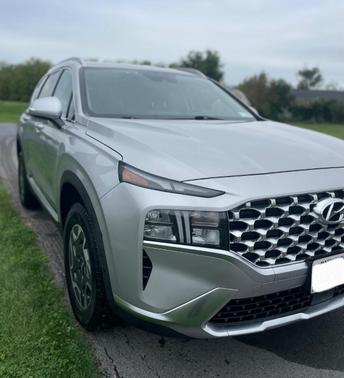 Silver 2021 Hyundai SANTA FE HEV Blue