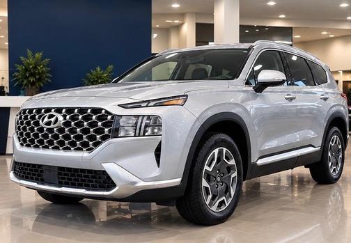 Silver 2021 Hyundai SANTA FE HEV Blue