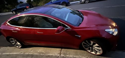 Red 2018 Tesla Model 3 Long Range