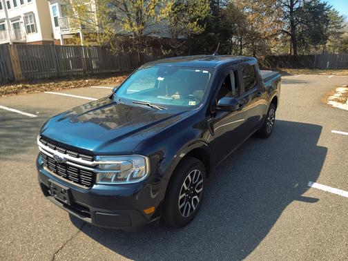 Blue 2022 Ford Maverick Lariat