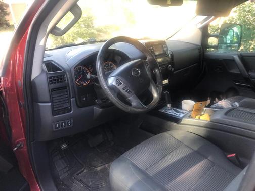 Red 2014 Nissan Titan SV