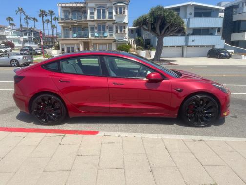 Red 2022 Tesla Model 3 Performance