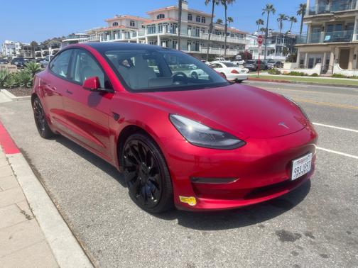 Red 2022 Tesla Model 3 Performance