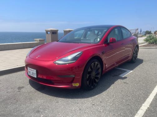 Red 2022 Tesla Model 3 Performance
