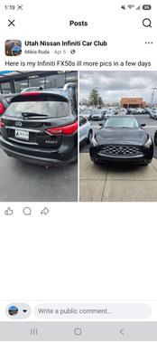 Black 2010 INFINITI FX50 Base