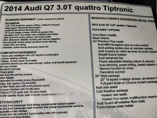 2014 Audi Q7 3.0T Premium Plus