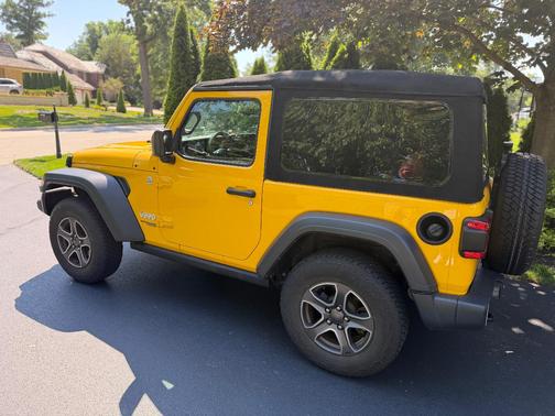 Yellow 2018 Jeep Wrangler Sport S