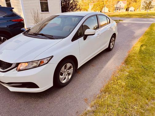 White 2015 Honda Civic LX