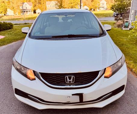 White 2015 Honda Civic LX
